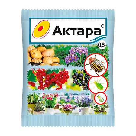 Средство от колорадского жука, тли, белокрылки и др. АКТАРА ВДГ 0,6г (В/Х) 10/400