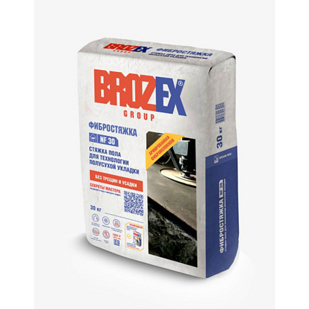 Стяжка для пола NF 30 ФИБРО 30 кг BROZEX *1/48