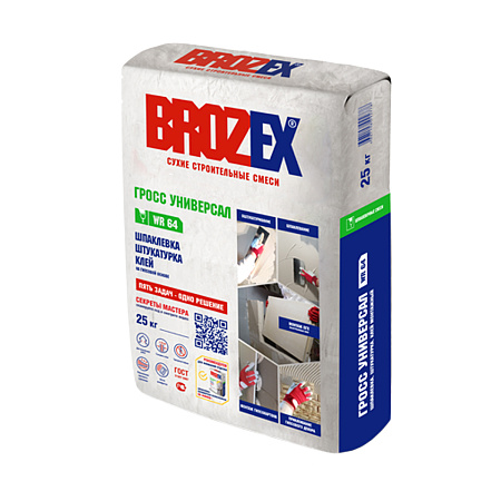 Шпаклевка гипсовая WR 64 ФИНИШ ГРОСС УНИВЕРСАЛ 25 кг BROZEX *1/45