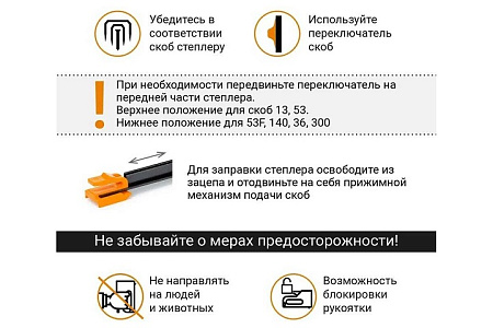 Степлер мебельный 6в1тип13,53.53F,140скоба 6-14мм,тип36 10-14мм,тип300 14-15мм арт810415 RAGE VIRA*1