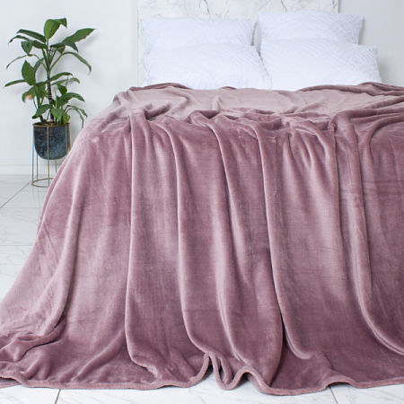 Плед 220*240см микрофибра Royal Flannel розовый Casa Conforte *1/4 *