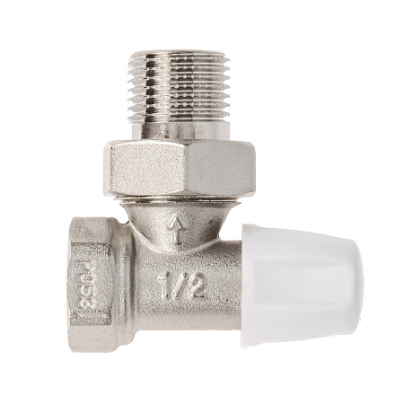Клапан радиаторный запорный угловой 1/2"(Ø15) М/П CTM CARAVL12 *1/25