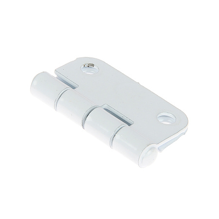 Петля накладная полимер.40мм белая (комплект 2 шт+саморезы) ДомоСтрой *1/200