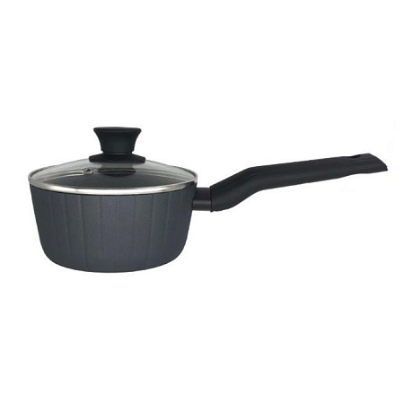 Кастрюля алюмин. антипригарная "Jarko" "Terra" д/ИНДУКЦ.плит 1,2л d16см.Дл.р, ст.кр. JTr-416-11 *1/4