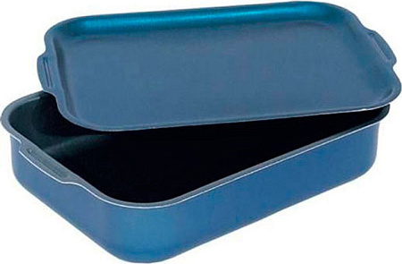 Противень алюм. а/приг. Kalitva "Сатин" Глуб. 190х250х57мм с Крышкой 63252 *1/16