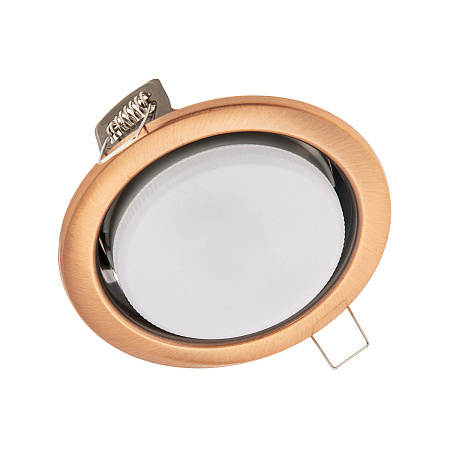 Светильник встраиваемый GX53 H4 Ecola без рефлектора Черненая медь 38*106 FP53H4ECB *10/50