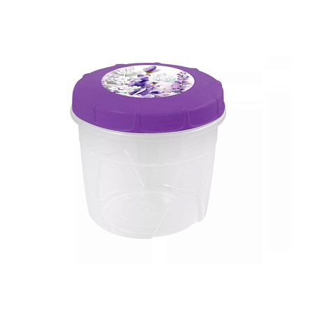Банка для продуктов пластм. с закруч.кр. "Lavander" 0,3л арт.57444 ("Полимербыт") *1/33