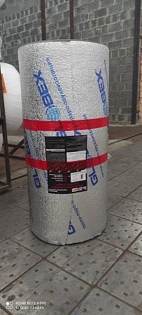 Теплоизоляция для бань и саун GLOBEX 5мм ЛФ (фольгированный ширина 1,0м) Серый *30м