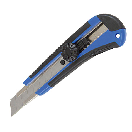 Нож строительный 18мм корпус двухкомпонентный направл.металл винт (2701007) T4P *1/12/144