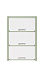 Комод пластм. "Колорит" 3 ящика выс.710мм, шир.300мм, гл.475мм Зелёный М9040"ЗПИ "Альтернатива" *1
