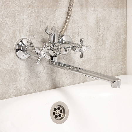 Смеситель д/ванны ROEGEN RP120B плоский излив, 27см *1/10