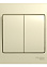Выключатель "Glossa" СП 2кл. бежевый в сборе 10А IP20 GSL000252 *15