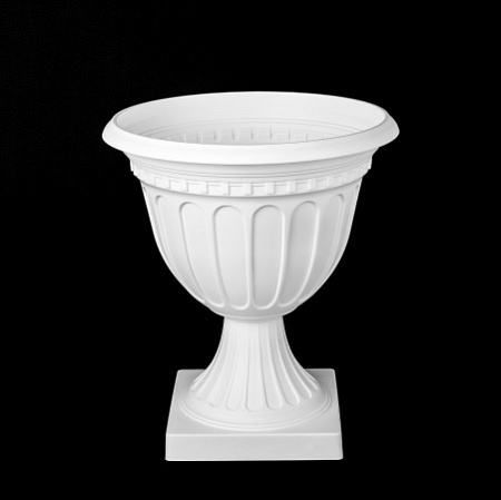 Кашпо-Вазон пластм. "Олимпия" 12,0л d верха 365мм h440мм Белый М9068 (ЗПИ "Альтернатива") *1/5
