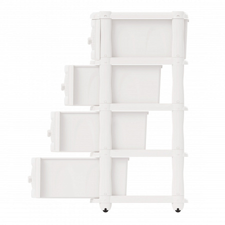 Комод пластм. 4 ящика выс.980мм, шир.480мм, гл.390мм Белый М5507 ЗПИ "Альтернатива" *1