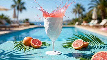 Бокал пластм. "Стокгольм" 360мл, Белый PT400512048 "Plast Team" *1/25