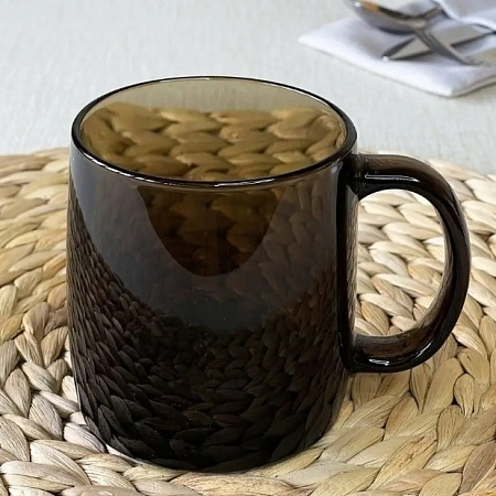 Кружка стекло 380мл "Nordic Eclipse" Прозрачно-коричневый H0253/02379/H9151 "Luminarc" *6