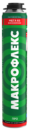 Пена монтажная профес  1000мл/1000гр всесезонная"Макрофлекс Мега 65 ПРО 3003541до 65 л *1/12