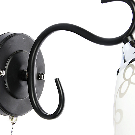 Бра N1897/1W BK+CH E27 1*40Вт (200*300*140)  VERNER LIGHTING *1