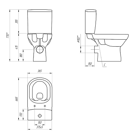 Унитаз-компакт CITY  CLEAN ON 011 3/5 кр.дюр. slim lift,easy-off,  белый Cersanit *1/9