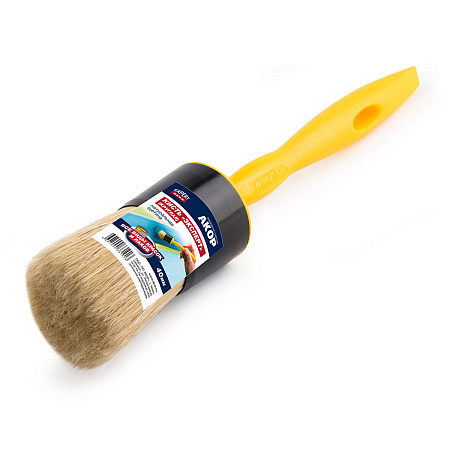Кисть круглая "Эксперт" КР-30 натуральная щетина пластиковая ручка Акор *10/160