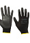 Перчатки рабочие полиэстер, с полиуретановым обливом, Черные, р-р 8(M) PR-PU052 "Fiberon"  *12/120