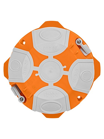 Коробка установочная  СП D68х50мм 2-х комп саморезы пл.лапки оранж TDM SQ1403-2002 инд.шк *10/200