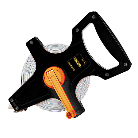 Рулетка 50м х12,5мм геодезическая пластик. корпус фиберглассовая лента арт.2502151 Korvus *1/24