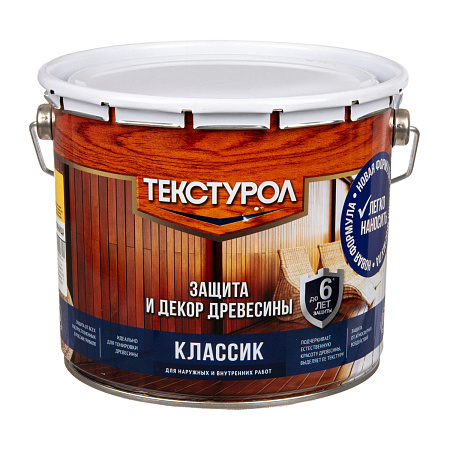 Защитно-декоративное покрытие для древесины алкидное Калужница 3 л Текстурол КЛАССИК  *1/168