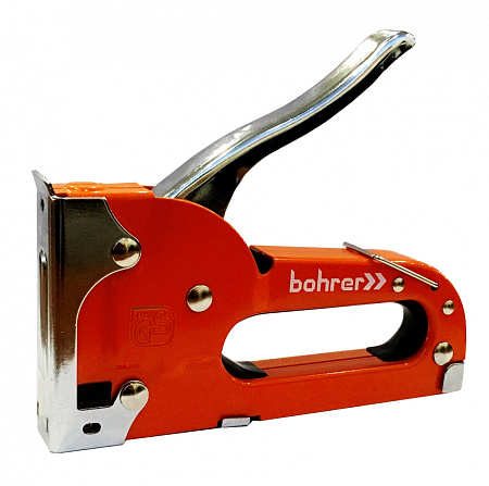 Степлер мебельный 3в1 тип140 скоба4-14мм,тип28 10-12мм,гвозди10-14мм.металл.арт.10124381 Bohrer *1/6