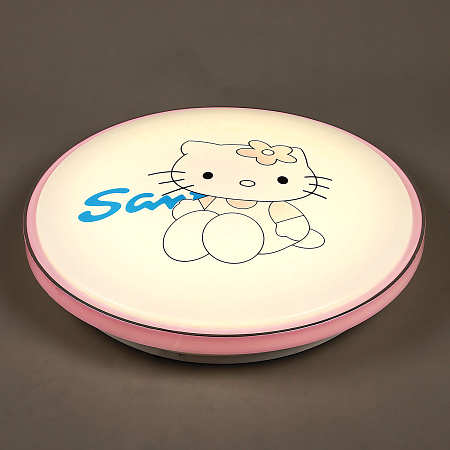 Светильник светодиодный акриловый 400мм 48W 8103/24W*2 04 PINK LED 3р(т.и хол.свет,смеш)S=10м2 VERNER LIGHTING *1/10