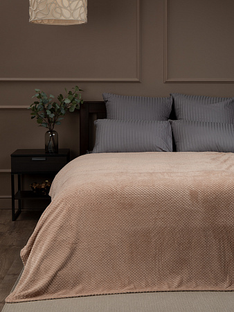 Плед фланель 150*200см r-ромбики серо-бежевый 16-1320 TF FNJ BE-GY1 1520 Absolute *1