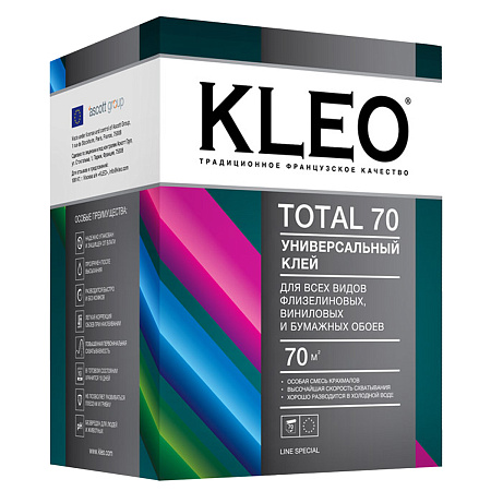 Клей для обоев универсальный 500г TOTAL 70 KLEO  70м2  *1/12