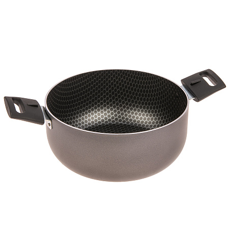 Кастрюля алюмин. антипригарная "Jarko" "Terra" д/ИНДУКЦ.плит 1,2л d16см.Дл.р, ст.кр. JTr-416-11 *1/4