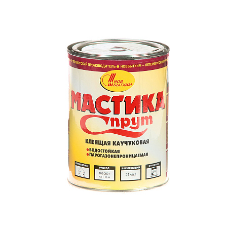 Мастика каучуковая клеящая "Спрут" 1 л Новбытхим    *1/12/624