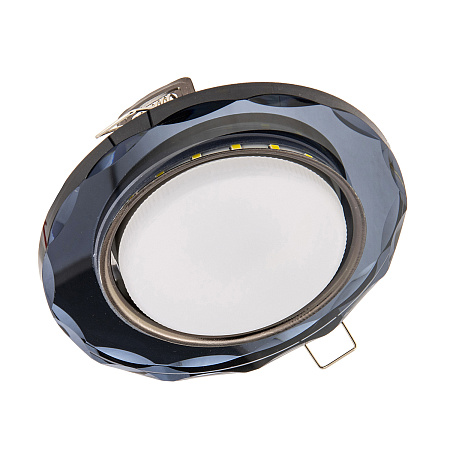 Светильник встраиваемый GX53 H4 LD5313 Ecola Glass Стек Круг с подс.черн хром SP53RCECH *10/30