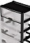 Комод пластм. "Колорит" 4 ящика выс.810мм, шир.560мм, гл.390мм Проз./Черн. М8763"ЗПИ"Альтернатива"*1