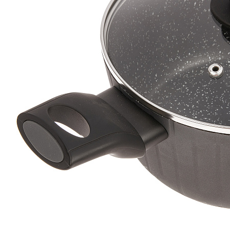 Кастрюля алюмин. антипригарная "Jarko" "Terra" д/ИНДУКЦ.плит 2,5л d20см Стек.кр. JTr-220-11 *1/3