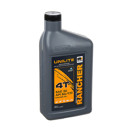 Масло д/4-х тактных двигателей 946мл минеральное RANCHER UNILITE 4T SAE 30 API SJ/CD REZOIL *1/12