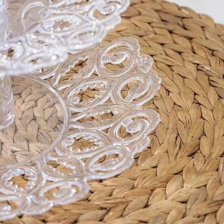 Ваза пластм. 3-х ярусная "Мелодия" 265х265х245мм прозрачная М6406 (ЗПИ "Альтернатива") *1/15