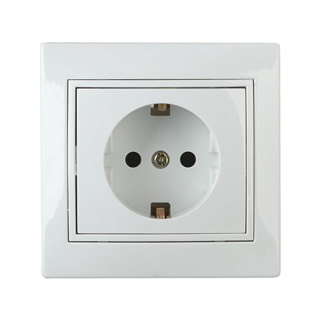 Розетка "Intro Plano" СП 1-мест. белый с/з 2P+E Schuko 16А-250В IP20 1-202-01 *10/200