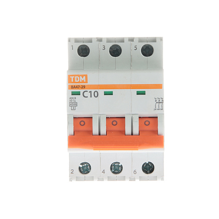 Авт.выкл. TDM ВА 47-29 10А/3П SQ0206-0107   *4/40