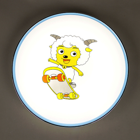 Светильник светодиодный акриловый 400мм 48W 8103/24W*2 02 BLU голубLED3р(т.и х.свет,смеш)S=10м2VERNER LIGHTING *1/10