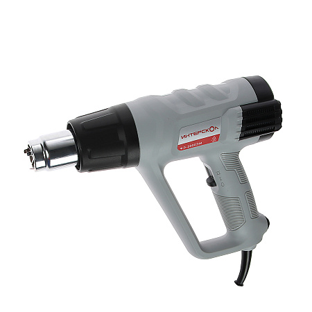 Фен строительный 2000Вт  50-600°С 300-500 л/мин 4 насадки ЖКдисплей ФЭ-2000ЭМ ИНТЕРСКОЛ *1/5