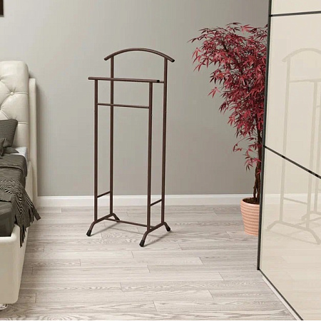 Вешалка напольная с перекладинами "Костюмная" "Стиль 3", шир.0,47м, выс.1,08мМедн.ант. ВНП 300 М *1