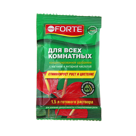 Удобрение для всех комнатных растений 10 мл Красота Bona Forte  *25