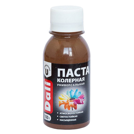 Колер паста коричневый 0,1 кг ДАЛИ *8/48