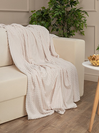 Плед 150*200см фланель жаккард кубики шампань FF FNJq ML3 002/1520 NC Absolute *1