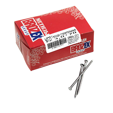 Гвозди строительные 3,0*70 1000гр BROZEX *5