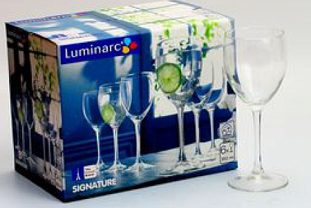 Набор бокалов стекло "Signature" 350мл 6шт д/вина J0012 "Luminarc" *1/4