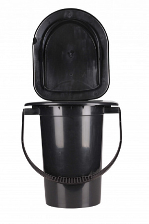 Ведро пластм."туалет" 17л "Эконом" темное М6355 (ЗПИ "Альтернатива") *5/10